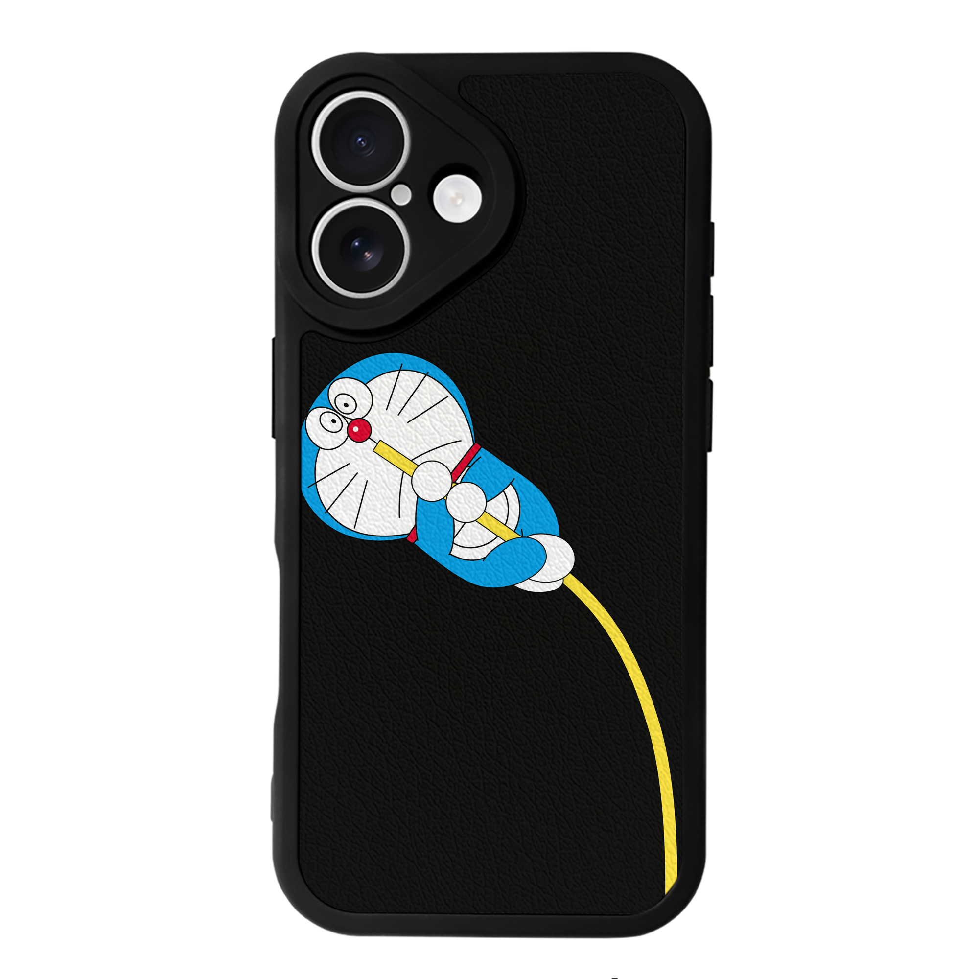 （画像用） ドラえもん Doraemon 【iPhone 16シリーズ対応】シリコンスマホケース（レザー調） 材質：シリコン